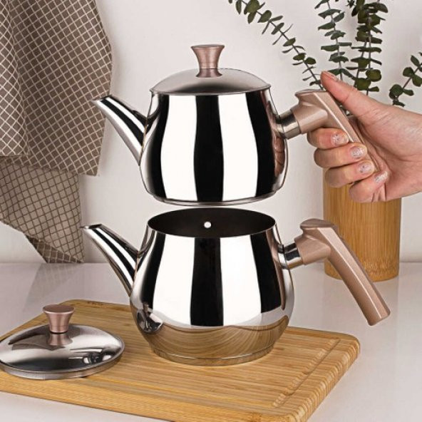 Porsima Damla Orta Boy Çaydanlık Indüksiyon Tabanlı - 2