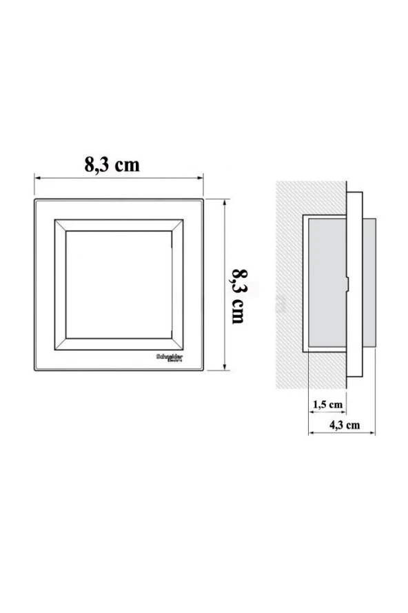 Schneider Asfora Antrasit Vavien+Vavien - Çerçeveli Komütatör Vavien - Resim 6