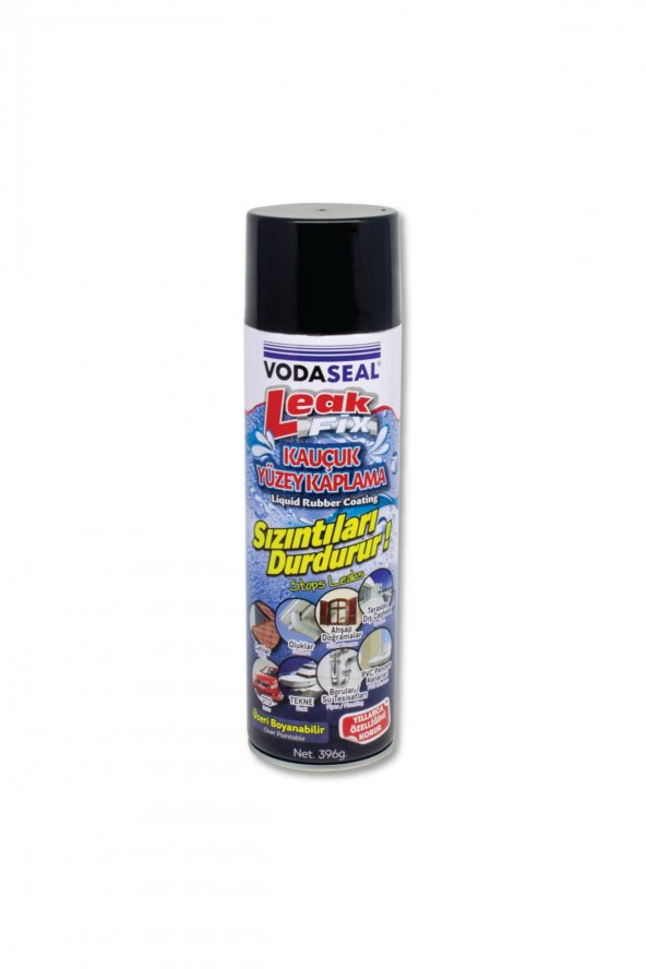 Vodaseal Leak Fix Kauçuk Izolasyon Spreyi 396 gr Siyah