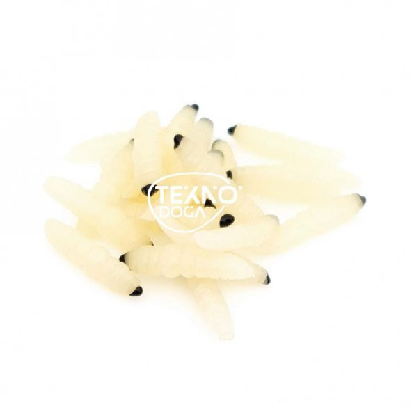 EFFE Silikon Larva Kurtçuk Mısır Aromalı Suni Yem 2.6cm Krem - 2