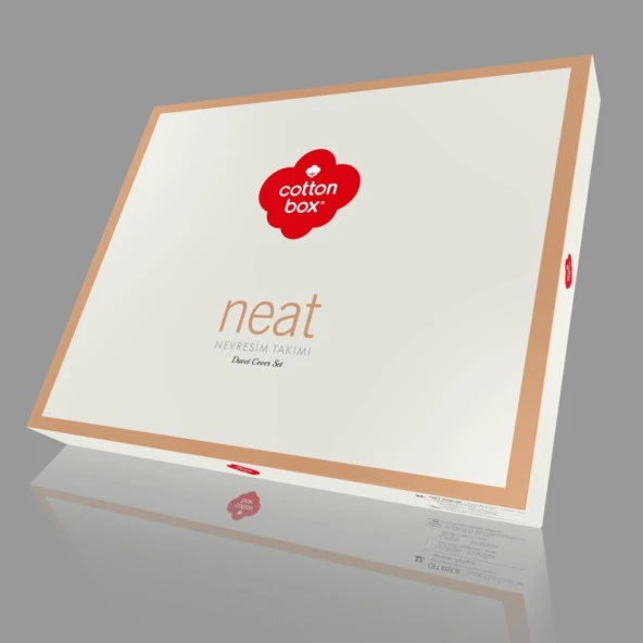 Cotton Box Neat Çift Kişilik Nevresim Takımı Bej-Krem - Resim 3