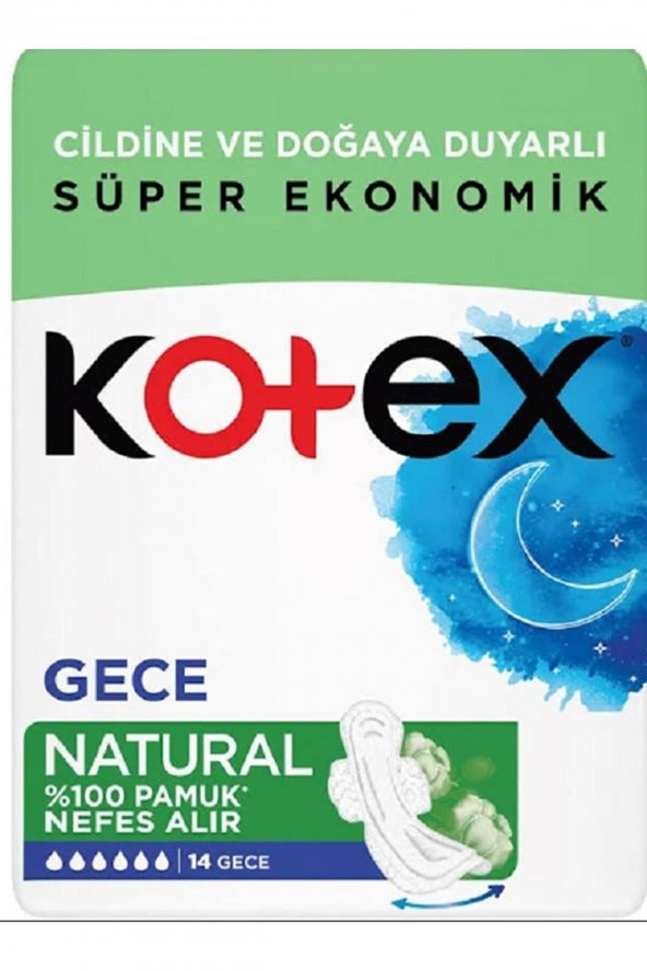 Kotex Natural Ultra Quadro Süper Ekonomik Gece 14lü - 1