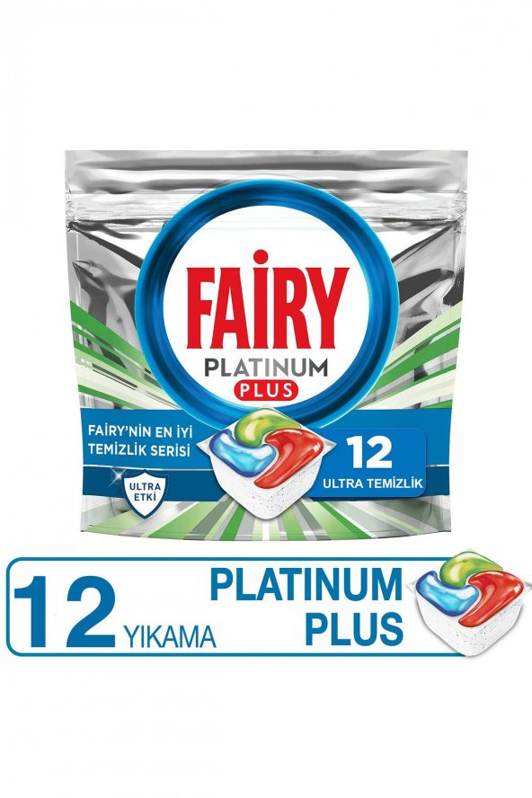 Fairy Platinum Plus Ultra Temizlik Bulaşık Makinesi Deterjanı 12 Tablet