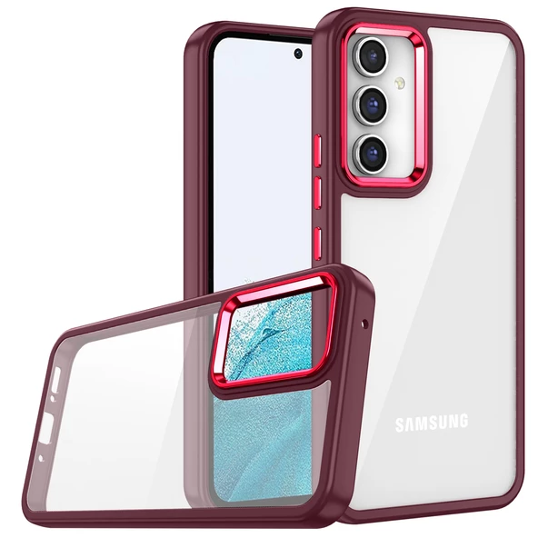 Galaxy A34 Kılıf Zore Flora Buton,Kenar Çevresi Renkli Kılıf