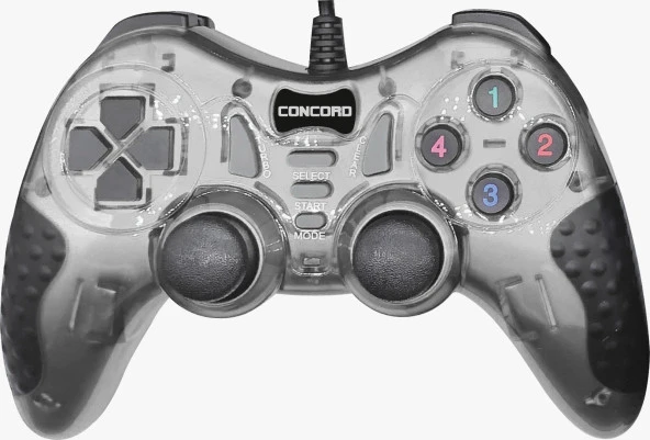 Concord C899 Çift Motorlu (Dual Schock) Titreşimli  Kablolu Pc Oyun Kolu Joystick Usb 2.0 1,8m Kablo - 5