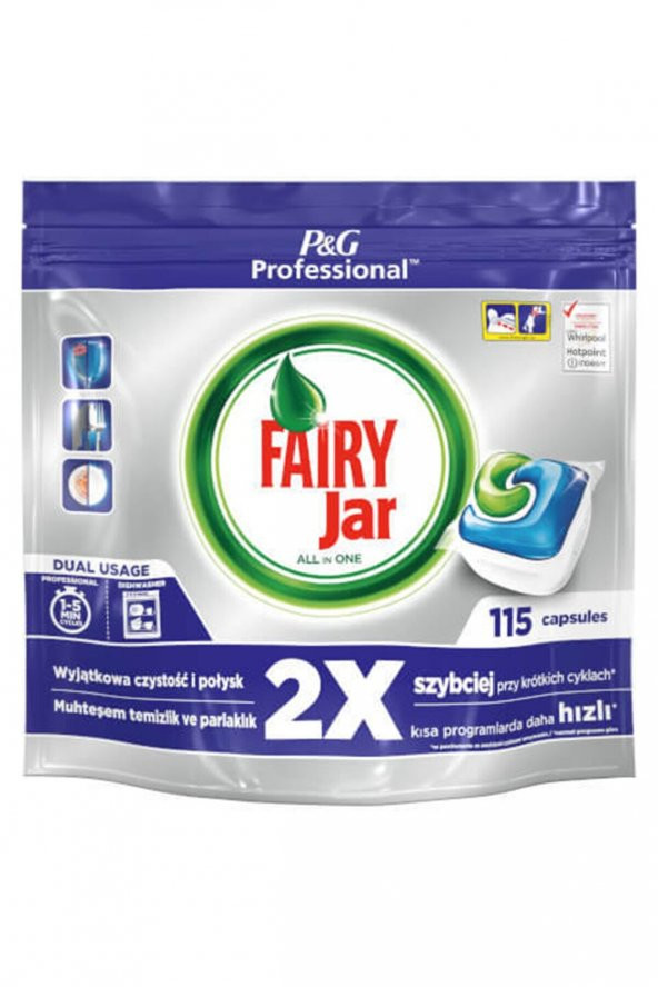 Fairy Jar Professional Bulaşık Makinesi Deterjanı 115x4 460 Tablet