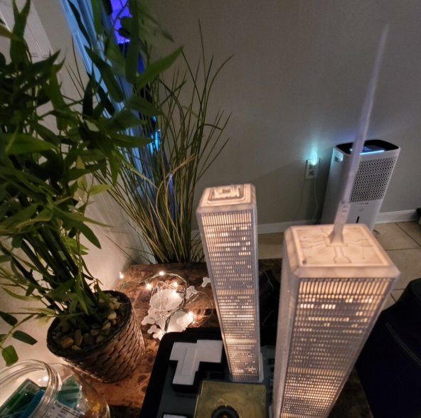 İkiz Kuleler Twin Towers Işıklı Minyatürü NYC Dev Boy (2 Adet Kule) - 3