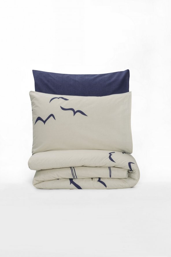 Cotton Box Maritime Tek Kişilik Nevresim Takımı Larum Lacivert - Resim 3