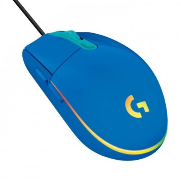 Logitech 910-005801 G102 LightSync Mavi 8000DPI 6 Tuş Optik RGB Blue Kablolu Gaming (Oyuncu) Mouse