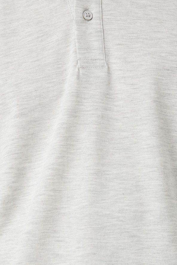 KOTON Erkek Gri Polo Yaka T-Shirt - Resim 6