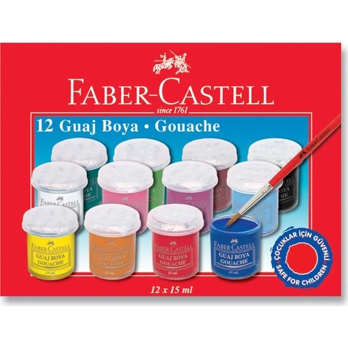 Faber Castell Guaj Boya 12 Renk ürün görseli