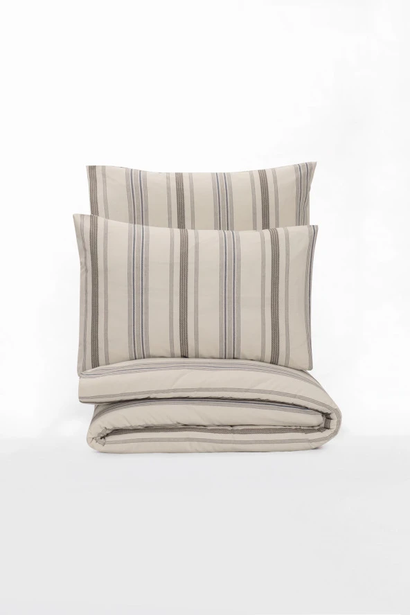 Cotton Box Natureforce İpliği Boyalı Çift Kişilik Nevresim Takımı Neoma Vizon - Resim 3