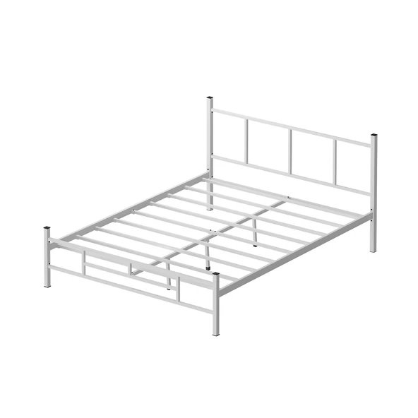 Mobpazar Metal Karyola, Defne Metal Karyola 140x190 cm Beyaz Renk - Resim 6