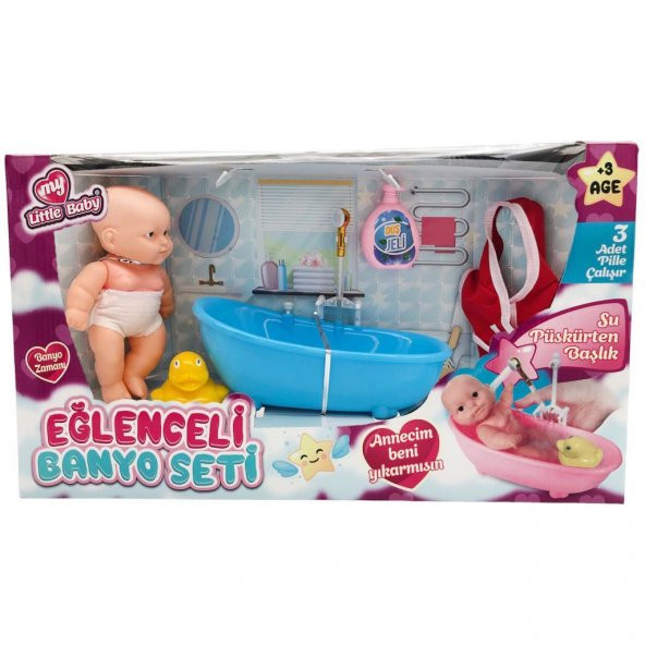 Limon Oyuncak Pilli Küvetli Banyo Seti LMN114 MAVİ - 6