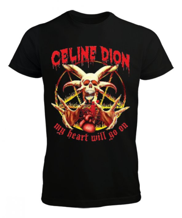 Celine Dion Siyah Erkek Tişört