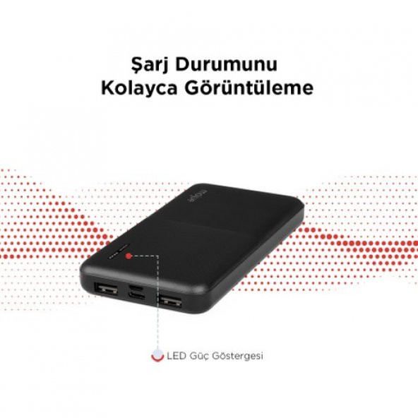 Ttec Mojue 10.000 mAh Powerbank PB08 Taşınabilir Şarj Aleti / Powerbank-Siyah ( by ttec ) - 4