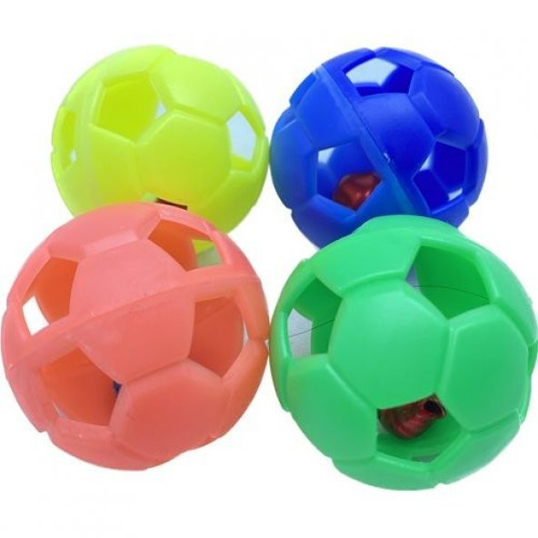 Zampa Zampa 4cm Çıngıraklı Futbol Topu Kedi Oyuncağı 4lü