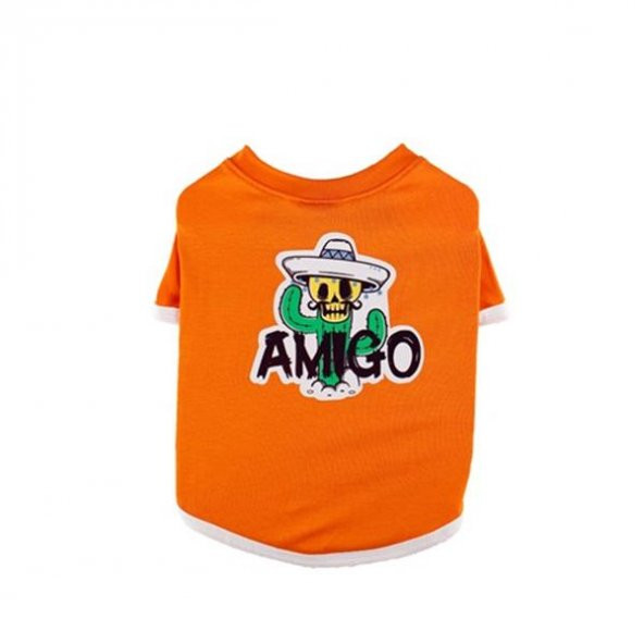 Zampa Zampa Amigo Turuncu Kedi & Köpek T-Shirt XS