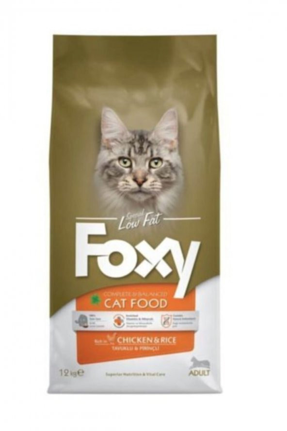 Foxy Tavuklu Pirinçli Yetişkin Kedi Maması 12 Kg