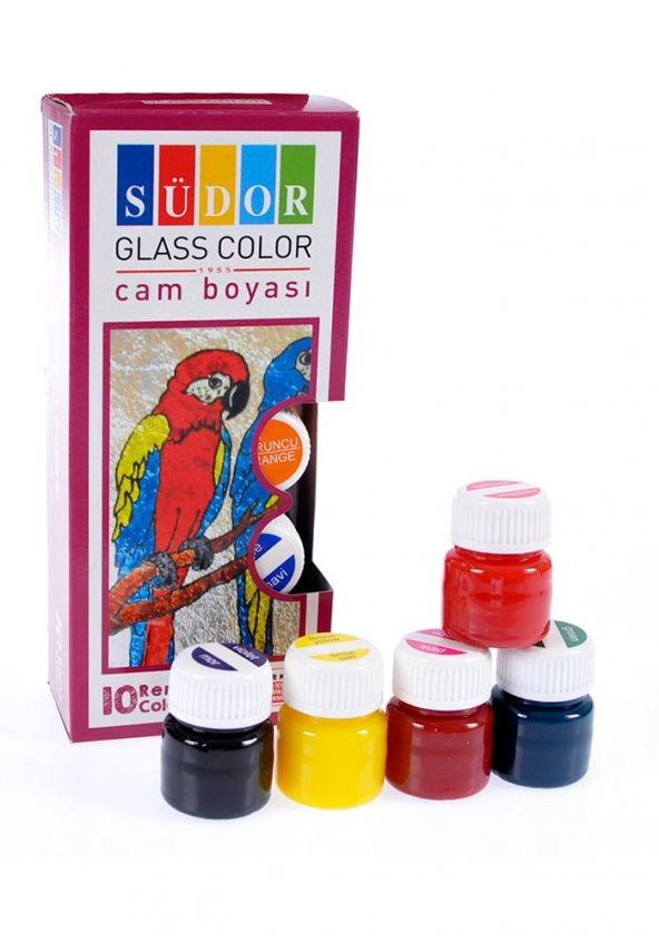 Cam Boyası 10 Renk 15 ml 1 Paket Cam Vitray Boyası Vitray Boya Seti 10 lu