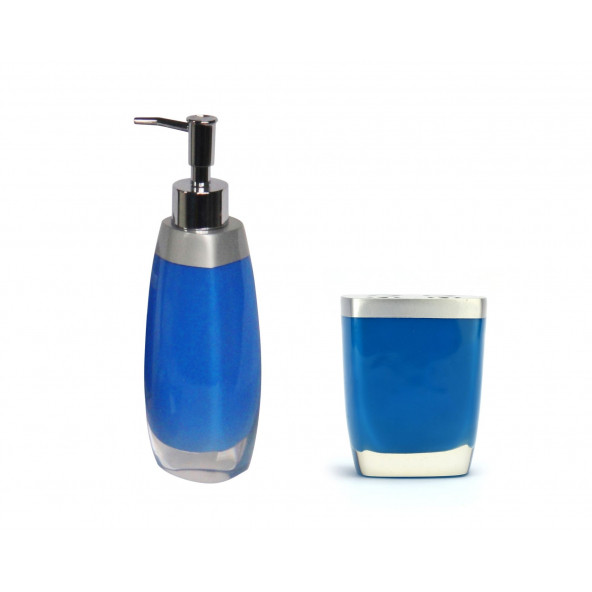 ZBOSP-C290 SIVI SABUNLUKDİŞ FIRÇALIK 2 Lİ BANYO SETİGRİ MAVİ - 4