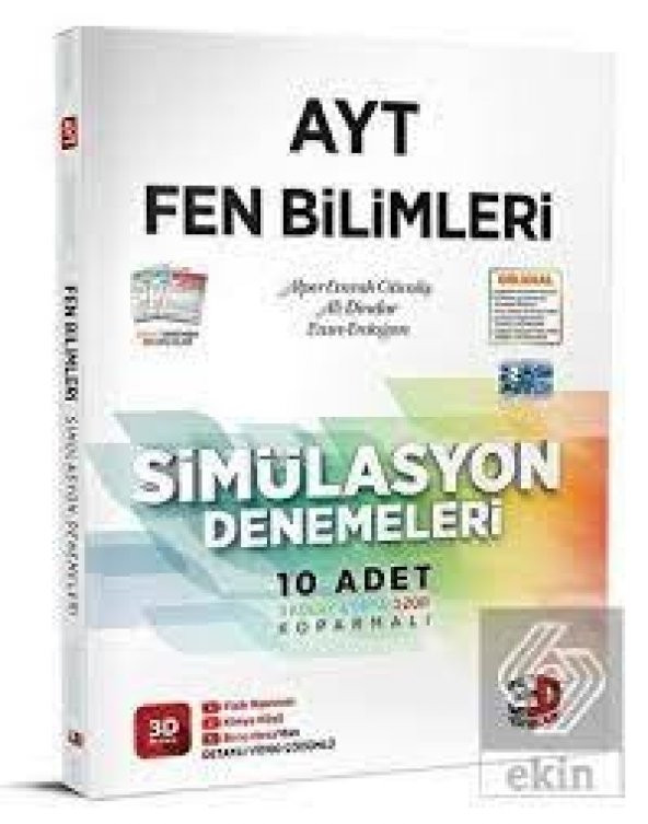 2023 AYT Fen Bilimleri Simülasyon Denemeleri Detaylı Video Çözümlü 3D Yayınları