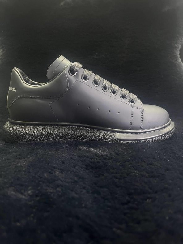 Alexander Mcqueen Siyah Deri Sneakers