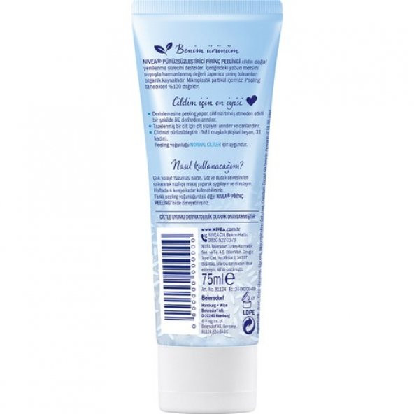 Nivea Pürüzsüzleştirici Pirinç Peelingi Doğal Yaban Mersini 75ml - 2