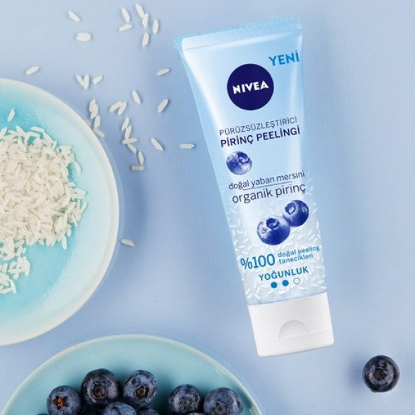Nivea Pürüzsüzleştirici Pirinç Peelingi Doğal Yaban Mersini 75ml - 3