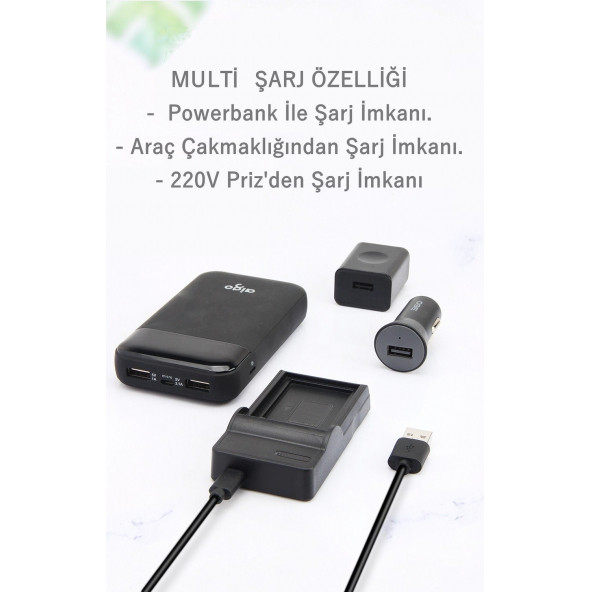 Nikon Mh-25 / EN-EL15 Batarya için USB Şarj Cihazı Powerbanktan şarj edilebilir model - 5