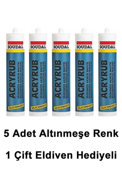 SOUDAL SİLİKONİZE MASTİK ALTINMEŞE 500 GR 5 ADET