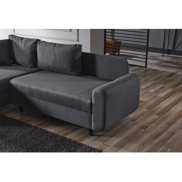 KAGU CORNER FLAVİA KÖŞE TAKIMI PUFLU KOYU GRİ - 4