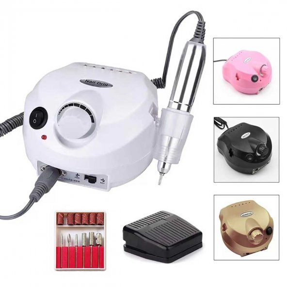 Törpü Manikür Pedikür Makinesi Profesyonel Elektrikli Taşınabilir Freze Tırnak Parlatıcı - 2