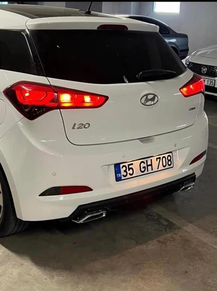 Hyundai i20 Difüzör Plastik 4 çıkış egzoz görünümlü yeni tip Universal Lütfen Açıklamayı Okuyun - PL-10