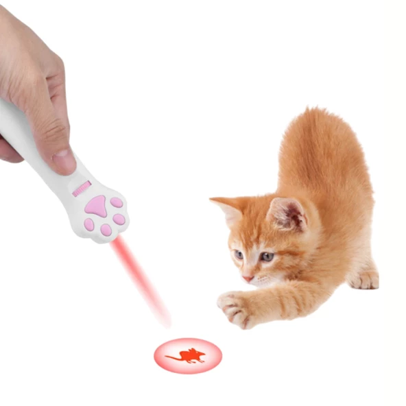 Projeksiyonlu Kedi Lazeri - Beyaz - 2