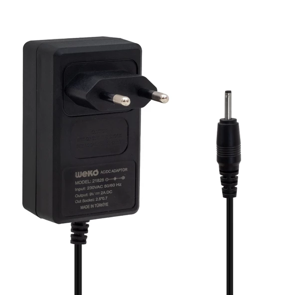 Weko 9 Volt 2 Amper İnce 2.5 0.7 Uç Yerli Üretim Tablet Pc Adaptörü - 3