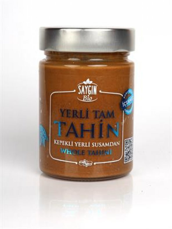 SAYGIN Yerli Kepekli Tam Susam Tahin 300 Gr Cam Kavanoz