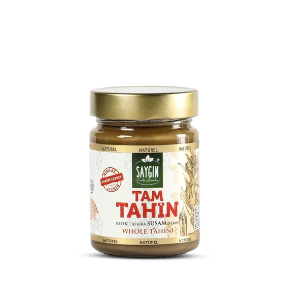 SAYGIN Kepekli Tam Susam Tahini 300 Gr Cam Kavanoz ürün görseli