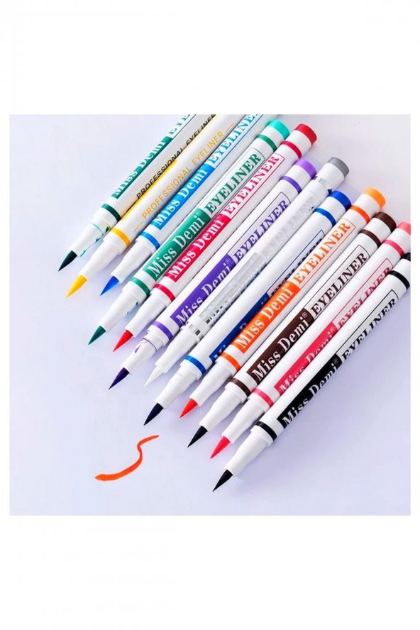 MST COSMETİC 12 Renk Pen Eyeliner Seti - 2