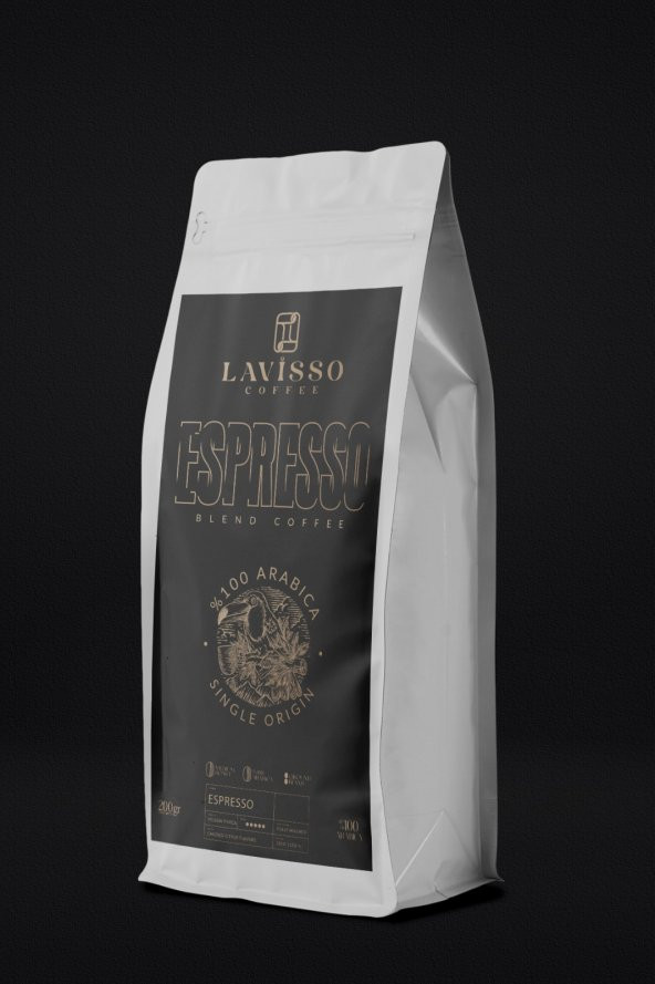 Lavisso Coffee Espresso Premium Blend  kahve Çekirdek 200gr