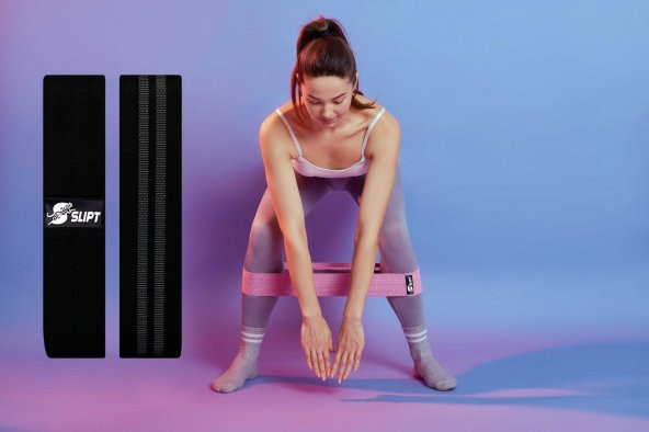 Siyah Loop Direnç Bandı Squat,Pilates,Fitness,Kalça Şekillendirme Ve Kas Güçlendirme  Direnç Bandı - 2