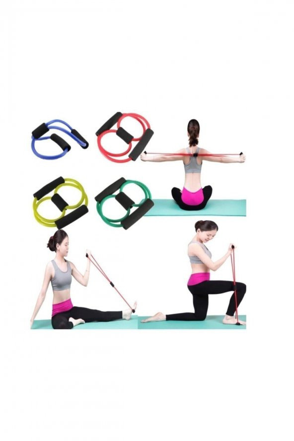 pekial Pilates Jimnastik Egzersiz Direnç Lastik Yoga Spor Kondisyon Aerobik Vücut Şekillendirici - 3