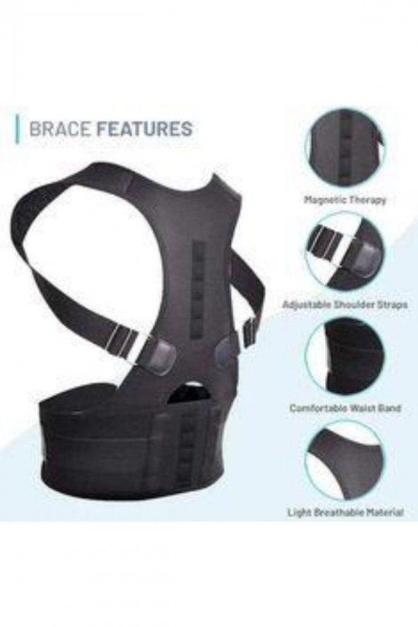 Ayarlanabilir Medikal Kamburluk Önleyici Kifoz Skolyoz Korsesi Unisex Dik Duruş Omuz Sırt Korsesi - 3