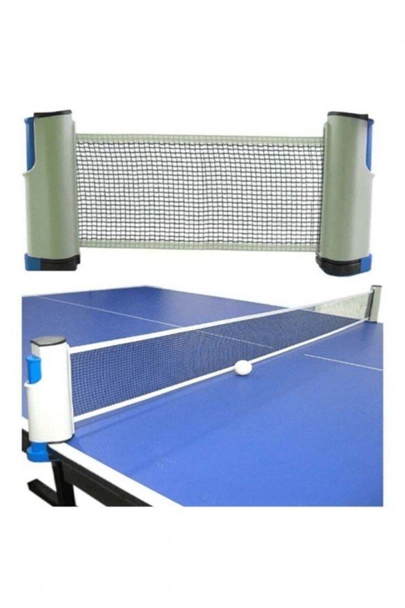 Portatif Açılır Kapanır Ayarlanabilir  Masa Tenisi File ve 2 Raket 3 Top Set - 3