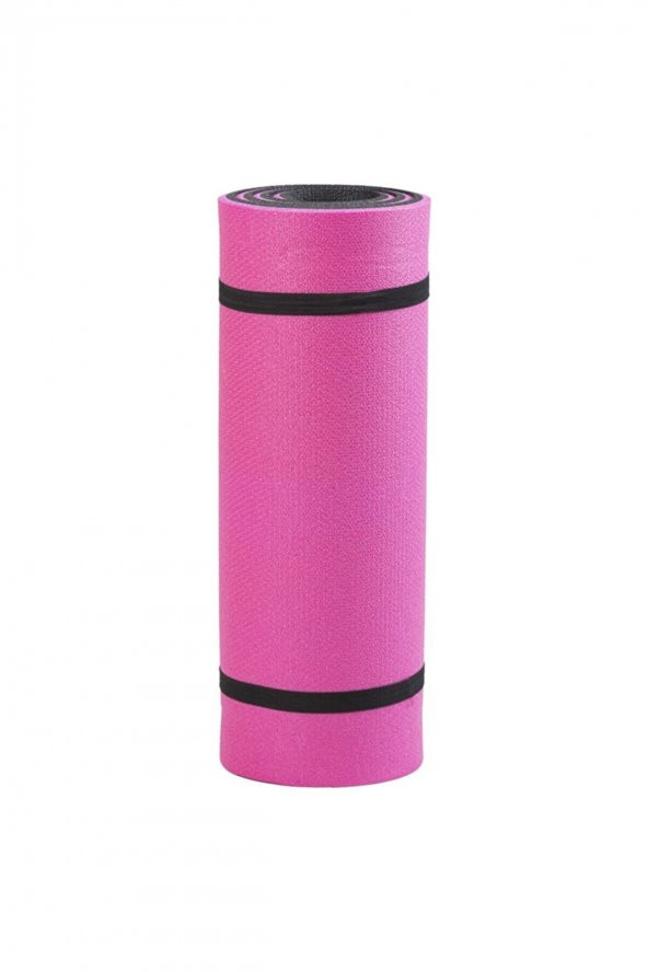 Çift Taraflı Yoga Minderi Ve Spor Matı 16 mm Pembe-Siyah - 3