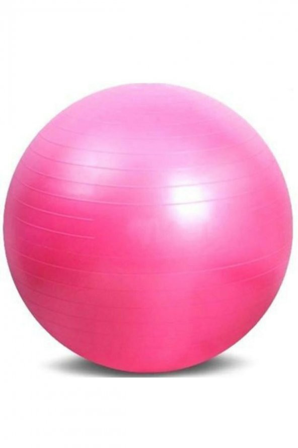 65 cm Pembe Pilates Topu Yoga Pilates Egzersiz Topu Şişirme Pompası Hediyeli - 2