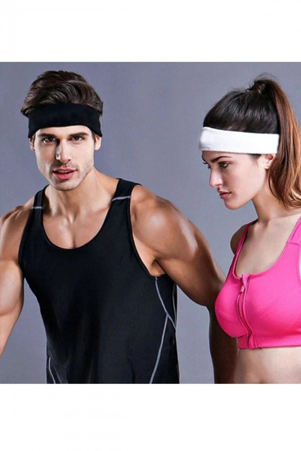SLİPT Sporcu Havlu Kafa Bandı Ter Bandı Headband Tenis Saç Bandı - 2