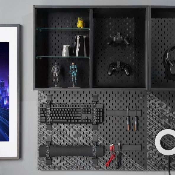 IKEA UPPSPEL Çok Amaçlı Pano - Siyah - 56x76 cm - 3