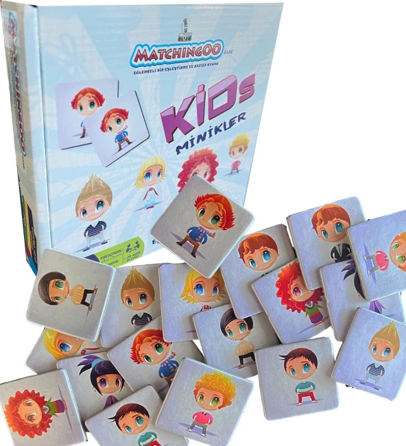 Matchingoo Eşleştirme-Hafıza Kartları Seti: Cats, Dogs, Meslekler, Girls Life, Kids, Teenage Girl - 7