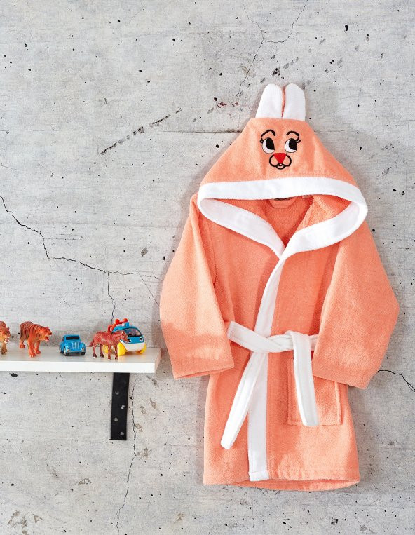 Komfort Home Kapşonlu %100 Pamuklu Çocuk Bornoz - 7